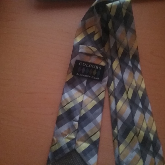 Alexander Julian Colors Mens Neck Tie Long GRAY - Picture 1 of 4